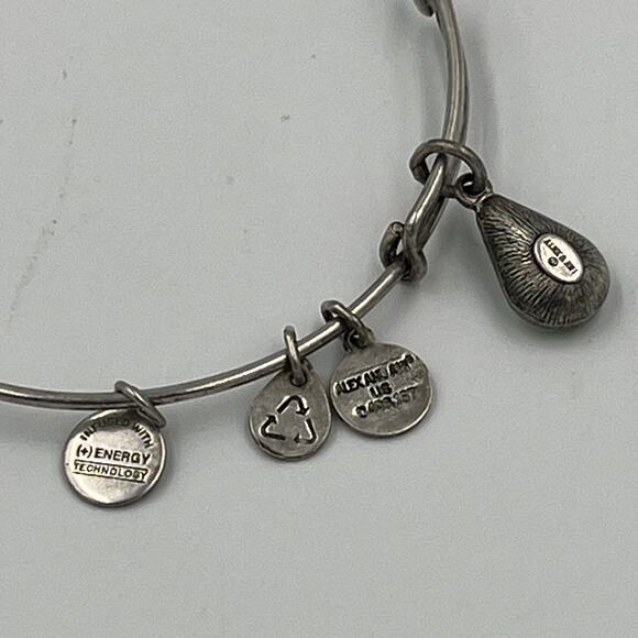 Alex and Ani August Peridot Birthstone Silver Charm Bracelet - Picture 5 of 6